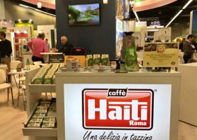 Stand espositivo Caffè Haiti Roma in fiera.