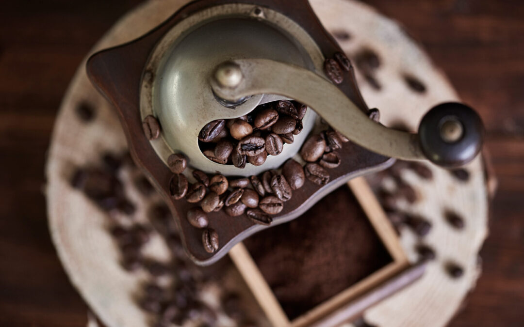 Grinding Coffee on the Spot and Preparing Coffee